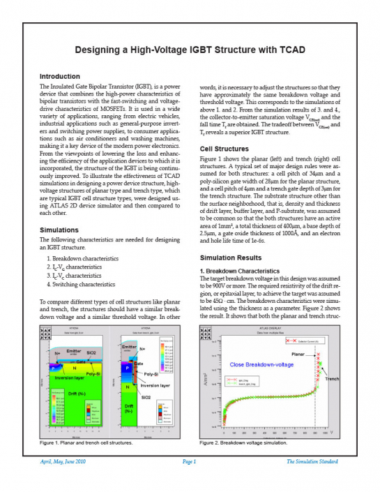 Designing a High-Voltage IGBT Structure with TCAD - Silvaco