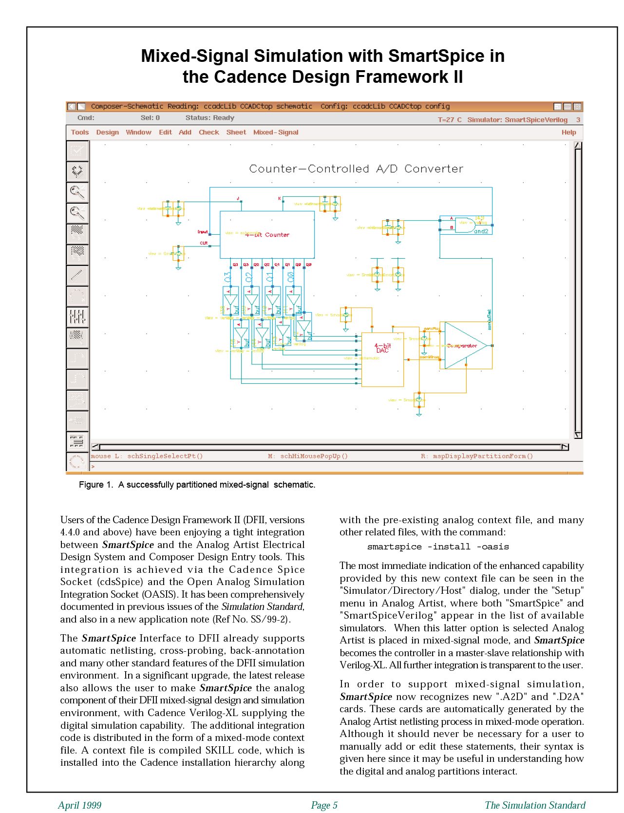 Mixed-Signal Simulation With SmartSpice In The Cadence Design Framework ...