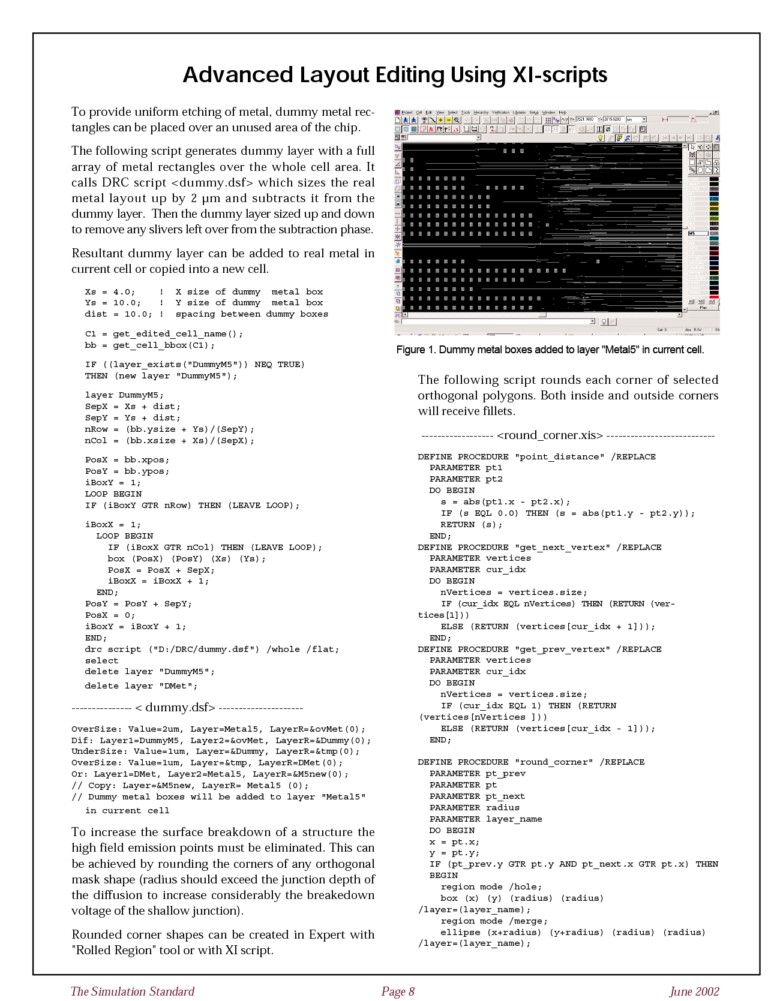 Advanced Layout Editing Using XI-scripts - シルバコ・ジャパン : Silvaco Japan