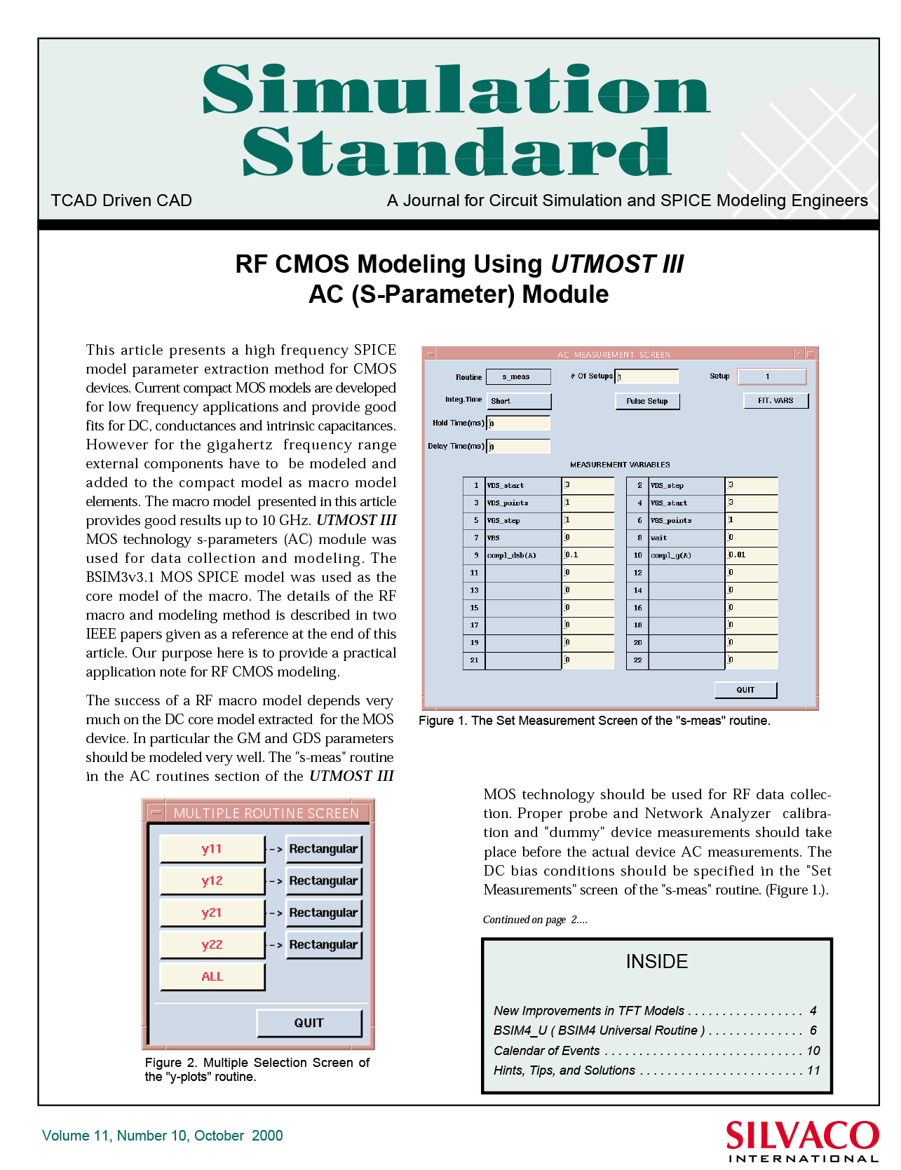 RF CMOS Modeling Using UTMOST III AC (S-Parameter) Module - Silvaco